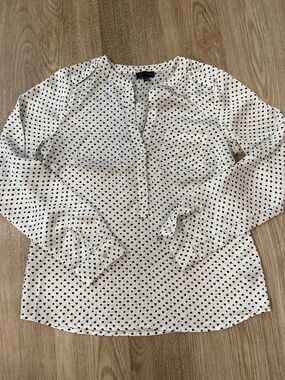 The Limited cream top with black hearts